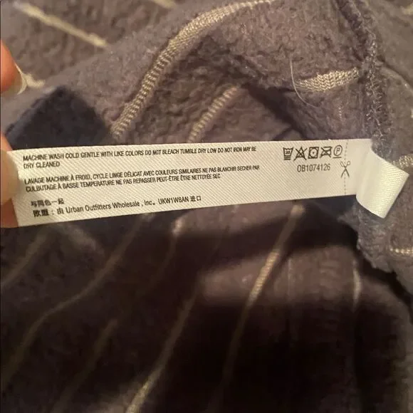 Anthropologise Mariposa Robe Oversized XS-S Plush Charcoal Grey Luxurious Lounge - Picture 10 of 11